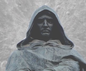 Billede fra andigtet på statue af Giordano Bruno,